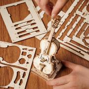Maquette Bois Musique Violoncelle 20cm Puzzle 3D de 58 pièces