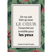Carte postale Belles Citations On ne voit bien qu'avec le Coeur 15x21 cm Kiub