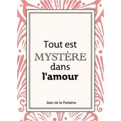 Carte postale Belles Citations Mystère dans l'Amour 15x21 cm Kiub