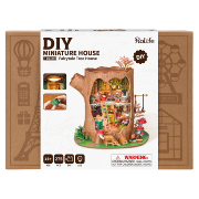 Kit Maquette 3D Cabane féérique Tronc d'Arbre miniature à fabriquer 21x18x22 cm DG179 Fairytale House Rolife