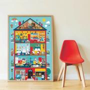 Poster Géant Découverte La Maison Graou 139 Stickers 3 à 8 ans Poppik
