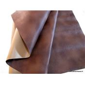 Simili cuir effet poney marron 70x100 cm