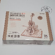 Kit Boîte à musique Violoncelle à fabriquer 23 cm Puzzle 3D Bois mécanique Magic Cello AMK63 199 pièces Rokr
