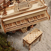 Kit Boîte à musique Piano à fabriquer 17 cm Puzzle 3D Bois mécanique Magic Piano AMK81 223 pièces Rokr