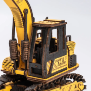 Maquette Engin Chantier Pelleteuse Excavateur 21cm Puzzle 3D 395 pièces TG508K Rokr