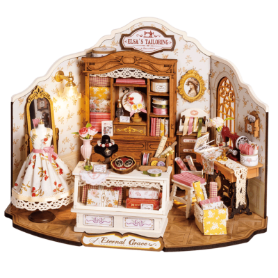 Kit Maquette 3D La Couture d'Elsa miniature à fabriquer 24x16x17 cm DG178 Elsa's Tailoring Rolife