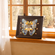 Puzzle en Bois 200 pièces Papillon Morpho Helena 28x29cm TA003 Puzzle Paradise Rowood