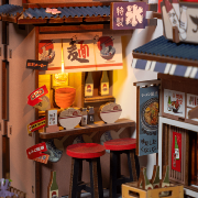 Kit Maquette Book Nook à fabriquer Sakura Wine Alley 19x11x22cm TGB11 Serre-livres Ruelle Japonaise 3D miniature Rolife