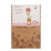 Maquette Bois Pot de Fleurs Rose Rose Puzzle 3D de 104 pièces TW041 Rolife