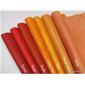 Papier népalais uni couleur Orange Safran Feuille 50x75 cm Lokta Fait-main