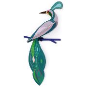 Oiseau de Paradis Vert Fiji 40cm Décoration murale 3D Studioroof