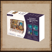 Kit Maquette Sonore La Boutique de Magie 18x14.5x15.4 cm TQ403 6 Effets sonores House Magic Shop Miniature 3D