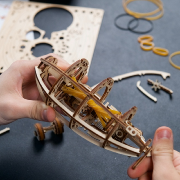 Ugears Maquette Bois Mini Steampunk Airship  Dirigeable 17 cm Puzzle 3D Mécanique