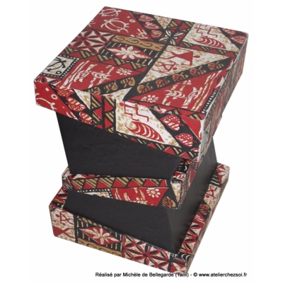 Le tabouret en carton Halli de Michle - Dcoration papier artisanal