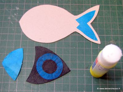 Tuto Poisson d'avril Papier Carton - Décoration papier poisson