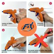 Petit Pistolet à colle chaude Cléo'Gun Fix Ø 7mm Cléopâtre