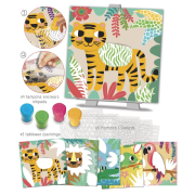 Coffret Pochoirs Motifs 5 Tableaux Thème Jungle 3 ans Crealign