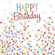 Carte double Anniversaire Happy Birthday Confetti 16.5x16.5 cm Aerial Editor