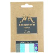 Papier Decopatch Pocket 5 feuilles 30x40cm assorties Collection n°8