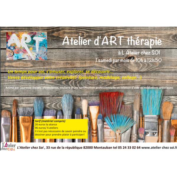 [Terminé] Atelier mensuel Art Thérapie avec Laurence du HangArt 2020-2021