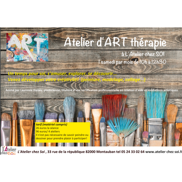 [Termin] Atelier mensuel Art Thrapie avec Laurence du HangArt 2020-2021