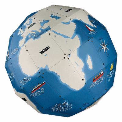 Kit créatif Globe à fabriquer 27 cm et stickers Pirouette Cacahouète