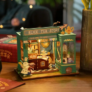 Kit Maquette Bois Miniature Alice's Tea Store 14x20x22 cm DG156