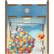 Kit Maquette Book Nook La-Haut Maison Ballons 18x8x24.5 cm HTQ126 Serre-livres Travel with the Wind Miniature 3D