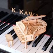 Maquette Bois Piano à queue 13 cm Puzzle 3D de 74 pièces