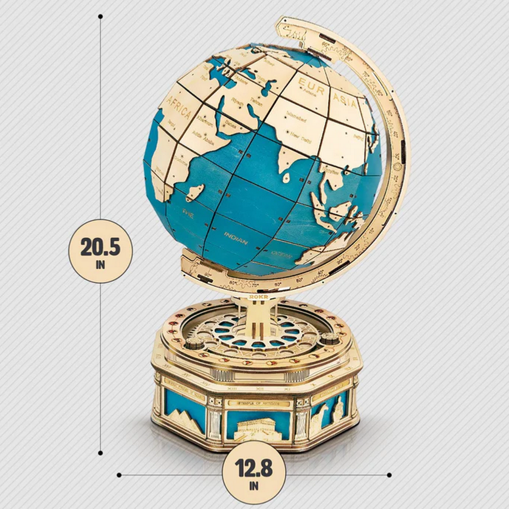 Maquette globe terrestre en bois à construire