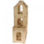 Maison de Poupées Winter 56x35cm avec Mobilier à construire Bois Munda Mundi