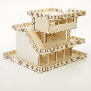 Grand Garage 4 niveaux 32x36x33cm à construire Bois Munda Mundi