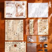 Kit Boîte à musique Harpe à fabriquer H28 cm Puzzle 3D Bois mécanique Magic Harp AMK71 350 pièces Rokr