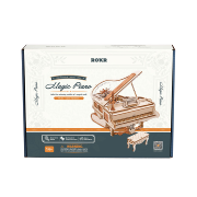 Kit Boîte à musique Piano à fabriquer 17 cm Puzzle 3D Bois mécanique Magic Piano AMK81 223 pièces Rokr
