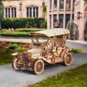 Maquette Bois Voiture Ancienne 19cm Puzzle 3D de 298 pièces MC801 Rokr