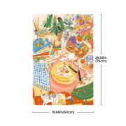 Puzzle 1000 pièces Tarte 50x75cm PT002 Leisurely Holiday Joypiece Rolife