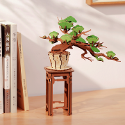 Maquette Bois Bonsaï en Pot Evergreen Pine Bonsaï Puzzle 3D de 115 pièces TG510 Rolife