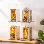 Vitrine de protection WD1001 Housse Acrylique Transparente 25x15x30 cm pour Maquettes TGB Rolife