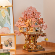 Kit Maquette 3D Puzzle Maison dans Cerisier Sakura 30x24x31 cm TGS04 Création Sakura Tree House Rolife