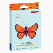 Insecte Papillon Orange Copper en carton 16 cm Décoration 3D Studioroof
