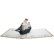 Carte pop-up Bateau Kraft Wonkard