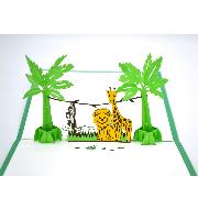 Carte pop-up Animaux Jungle Wonkard