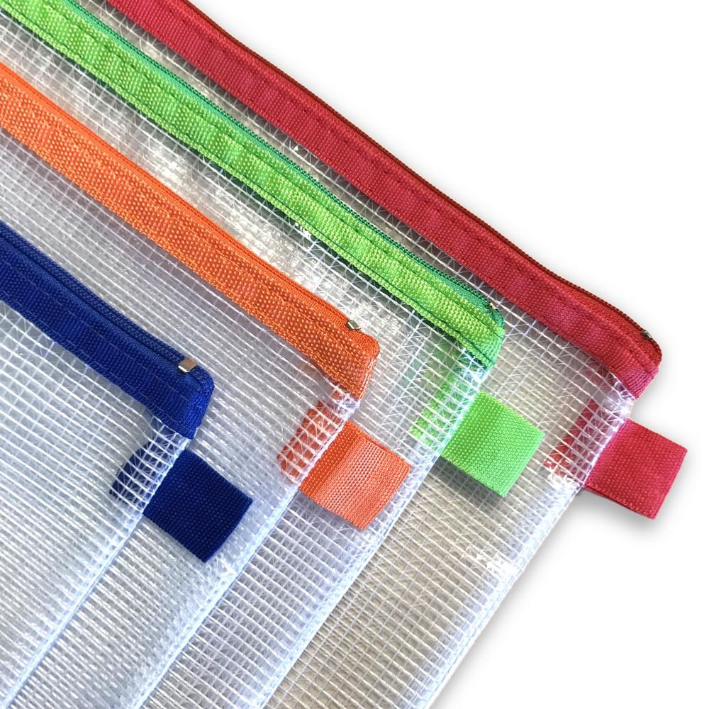 Pochette zippée en PVC renforcé Semi Transparente 19 x 25 cm