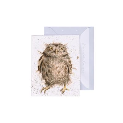 Carte miniature Chouette Hibou 9x7 cm Wrendale