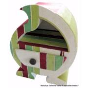 Chevet en carton Hoscar par Catherine - Décoration papier lokta rayé